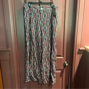 Elevenses Multicolor Patterned Wide Leg Pants